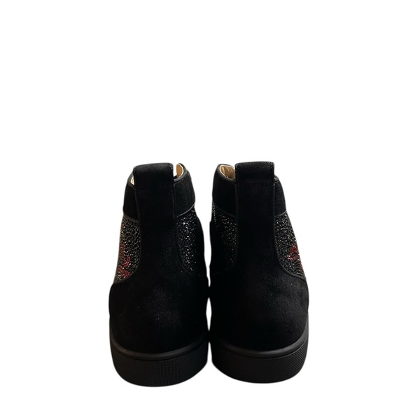 CHRISTIAN LOUBOUTIN RARE Louis Crystal Strass Logo High Top Sneaker RETAIL 3,195 - Picture 8 of 12